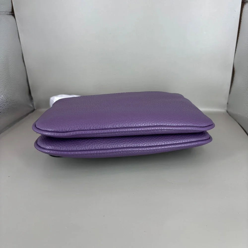 Calvin Klein Arya Purple Pebbled Crossbody Bag H5JEYZK4 New